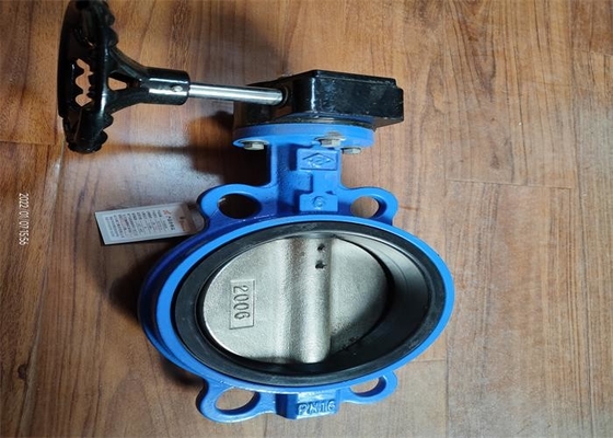 Van bướm vận hành Worm Gear với chân sắt dẻo 1.0 / 1.6mpa