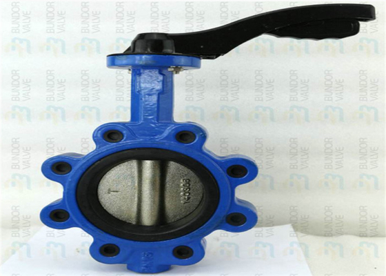 Van bướm bằng gang Lug Wafer 10-80 ℃ Công suất xử lý nhiệt độ làm việc